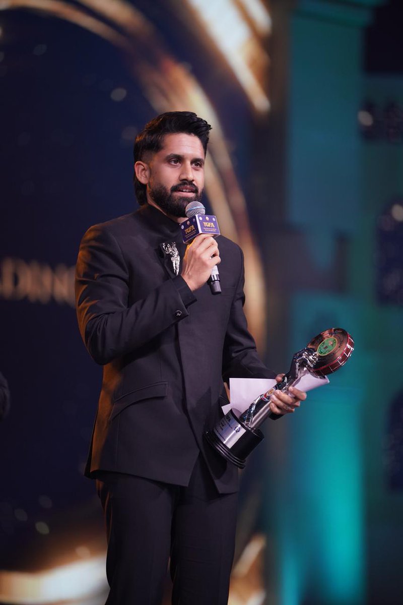 ursanandyadav's tweet photo. Thandel Raju @chay_akkineni with prestigious Gaddar Award 🔥❤️

#NagaChaitanya #Thandel https://t.co/NfpDKmEyua