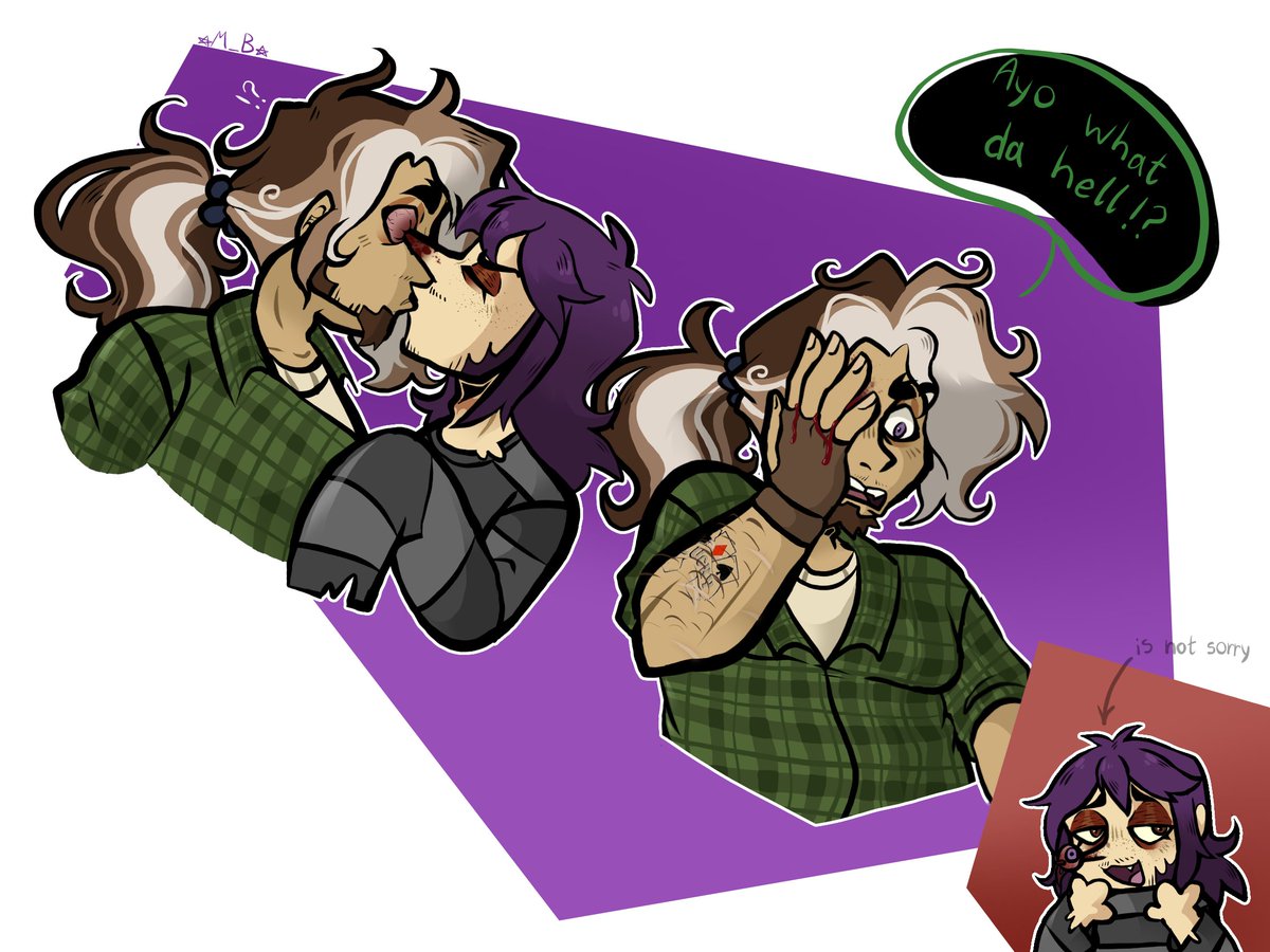 A sad story of how Tate lost his eye🥲
#tatefrost #frostbitegame #tatefrostbite #mothspurpura #randallpurpura #randallpurple #mothspurple #purpleverse #scopophobiastudios