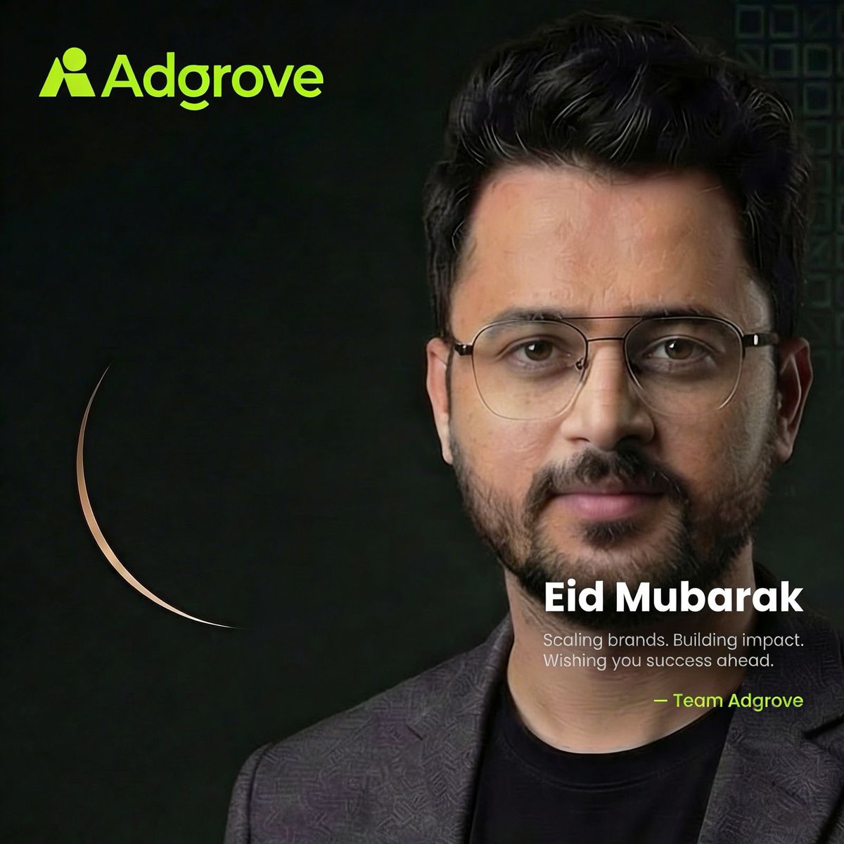 itayyabjamil's tweet photo. Eid Mubarak 🌙  
Wishing you growth, success, and prosperity.  
— Adgrove

#adgrove #عيد_الفطر_١٤٤٧ه #عيد_الفطر_١٤٤٧ه #We_Together https://t.co/WzPg9KOiuZ