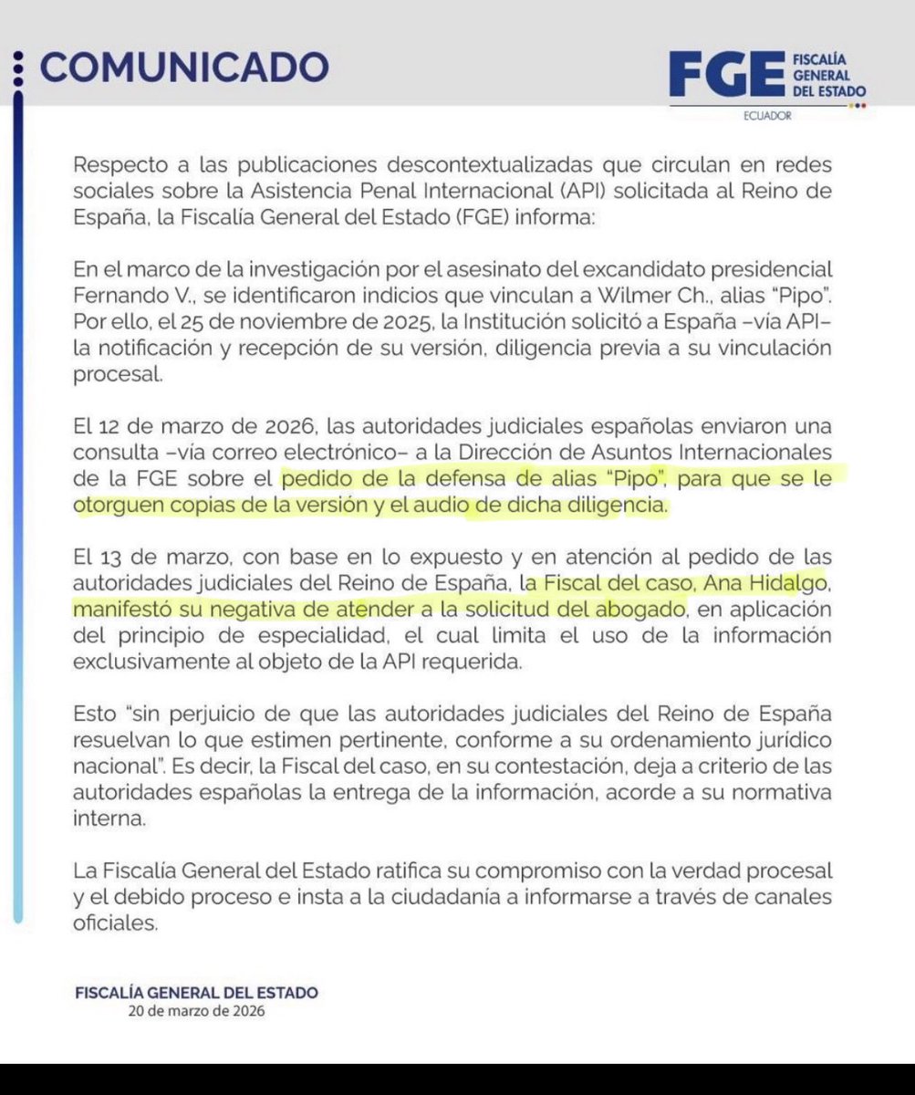 Rafael Correa tweet media