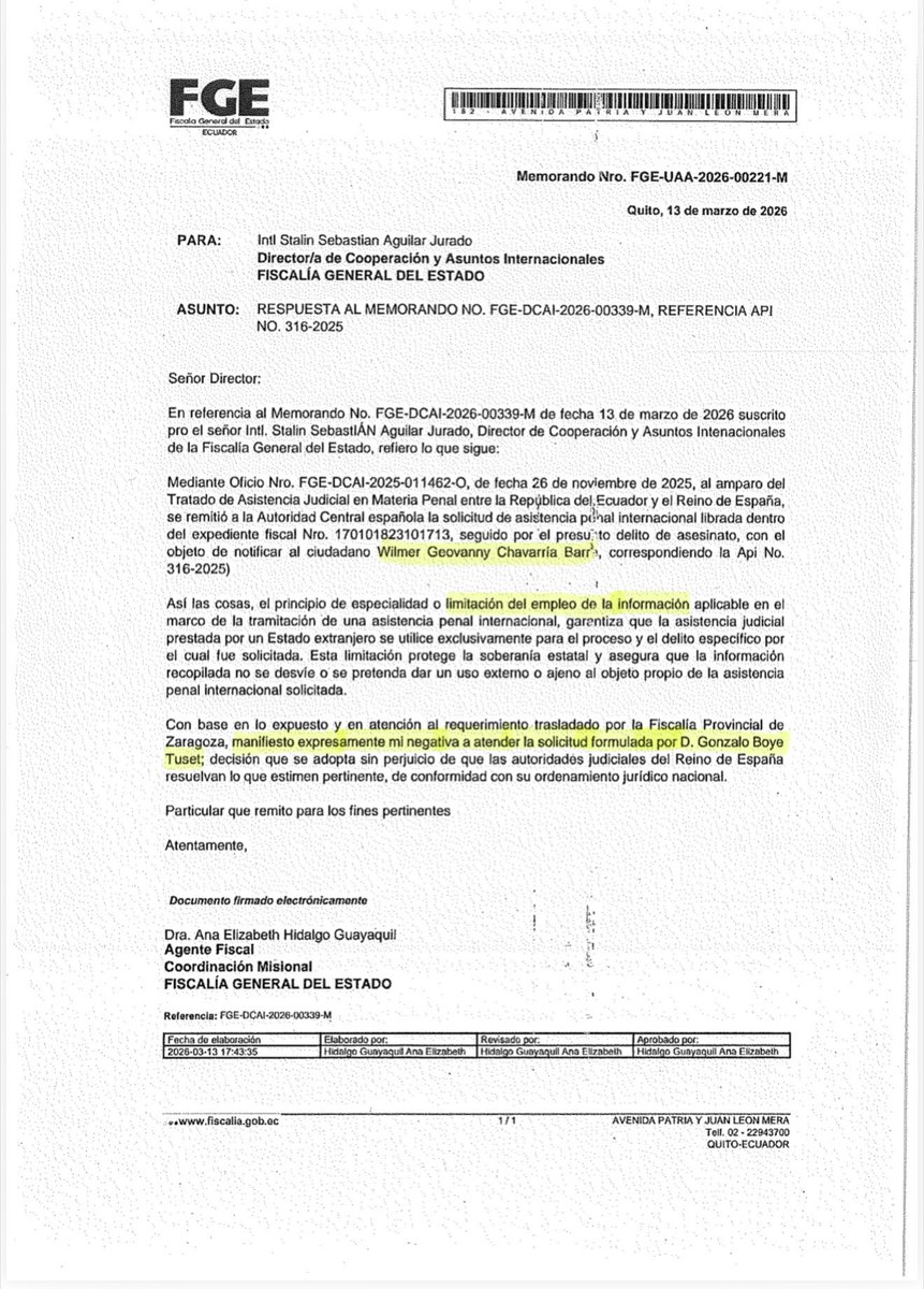 Rafael Correa tweet media