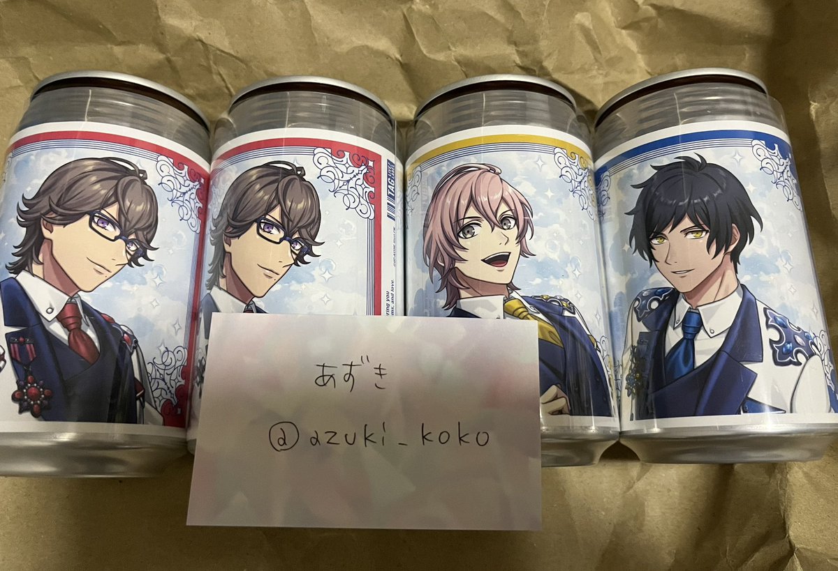 azuki_koko's tweet photo. うたプリ ASSHC チャーム アクスタ コラボ缶 メタリックテープ 特典

譲→写真参照

現地または郵送交換
まとめての方優先
22日現地交換も可能ですが17時前には現地を離れるのでそれ前までに交換できる方（時間要相談）
朝昼公演参加

続く↓ https://t.co/qKf5tQdKCy