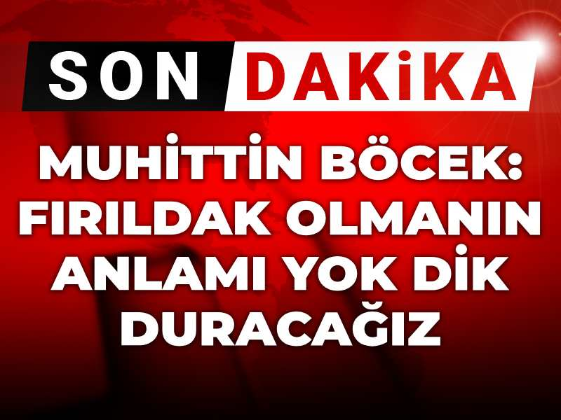 #SONDAKİKA | Antalya Büyükşehir Belediye Başkanı Muhittin Böcek: Fırıldak olmanın anlamı yok dik duracağız
halktv.com.tr/siyaset/son-da…