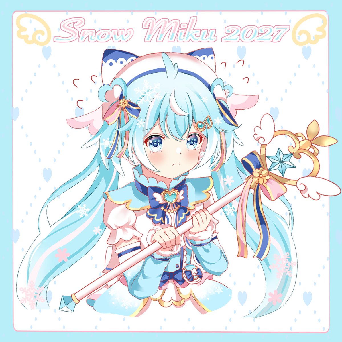 sakura112339's tweet photo. デザインした雪ミクちゃんの等身ver
#雪ミク2027 #SNOWMIKU2027 https://t.co/F0xRz91cq9