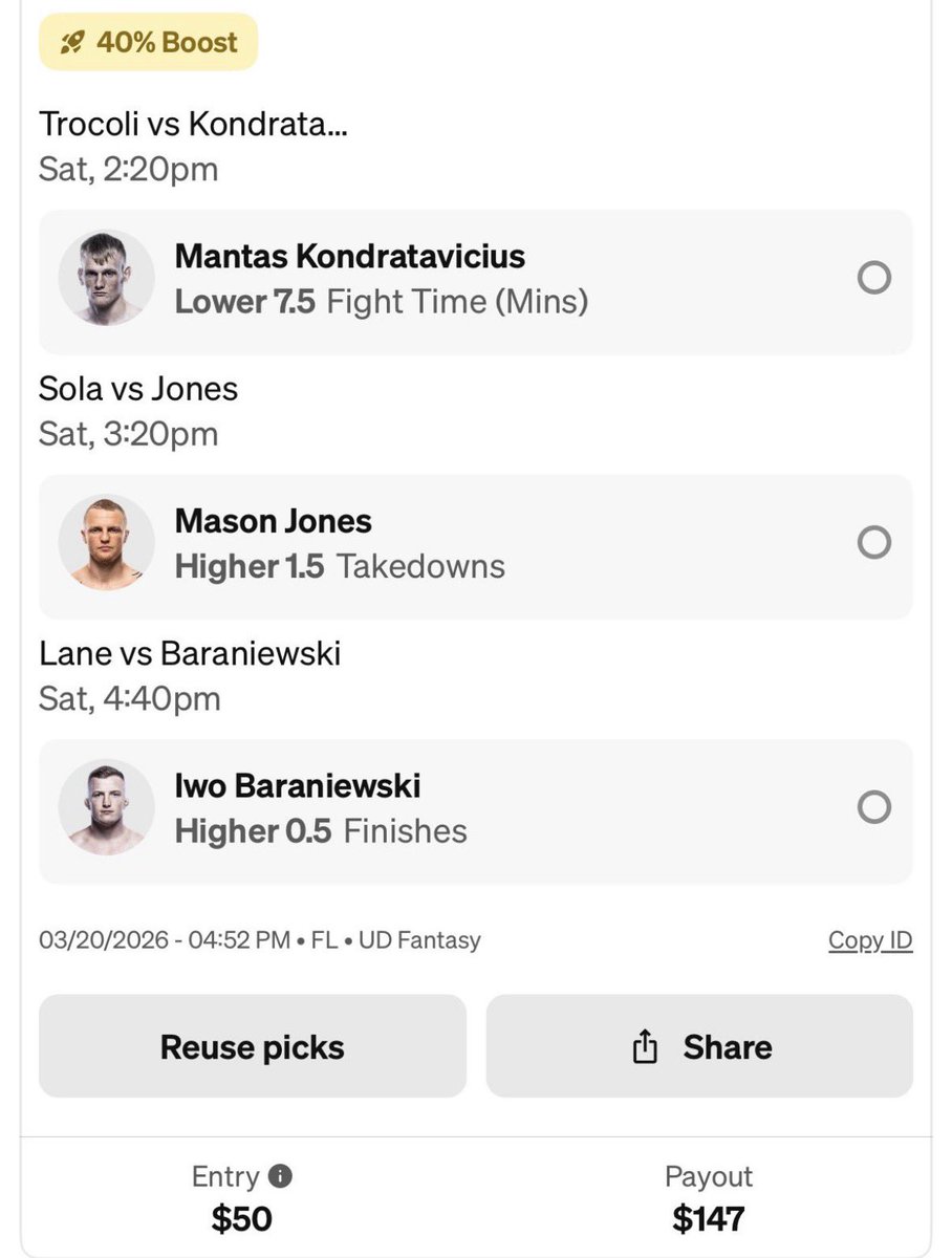 SixFigureSport's tweet photo. More picks coming soon!🔥

Tail our UFC picks for 3/21/26 below!!

More picks will be posted and even more free picks will be posted in our discord!!!

Join up! Join the fam! https://t.co/AEtYRJYaYD