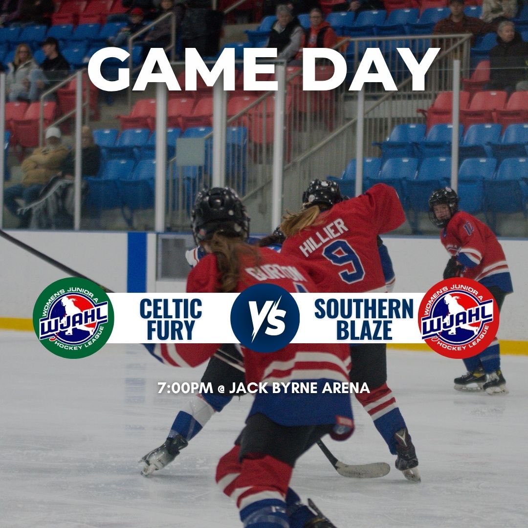 wjahl_'s tweet photo. GAME DAY 🏒🔥

Game #1 of the WJAHL Finals
Celtic Fury 🆚 Southern Blaze
🕖 7:00 PM | 📍 Jack Byrne Arena

Watch live: https://t.co/C0JLcec4kM https://t.co/q0xZJEynTa
