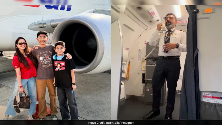 ndtv's tweet photo. "This Was Unforgettable": Pilot Shares Emotional In-Flight Moment As Wife And Children Join Him On Board https://t.co/VX2hLV6HLR https://t.co/Mf8UQ0T7Jh