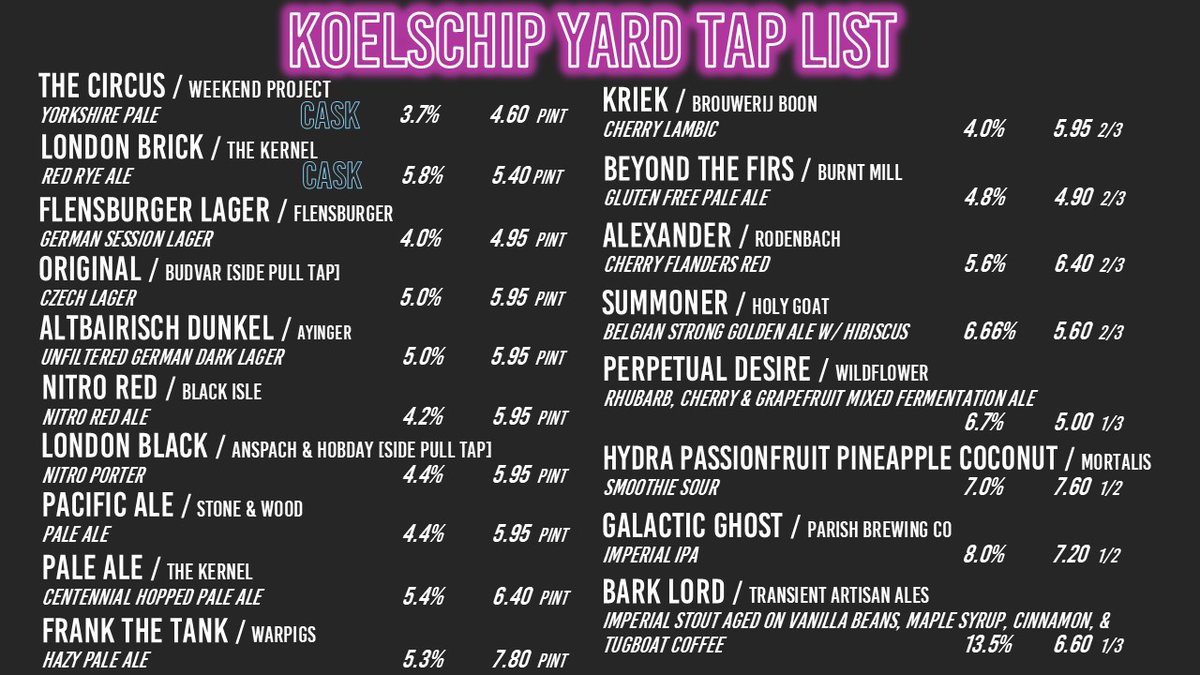 Koelschip Yard Taps tweet media