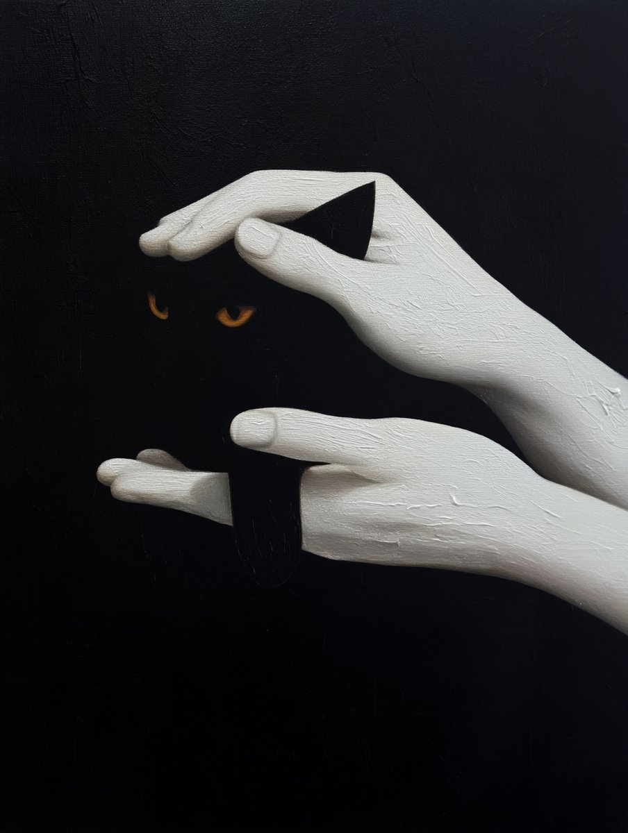 golgothine's tweet photo. Petting the Void
#CatArt #BlackCat #Cat #Midjourney #AIArt #DarkArt https://t.co/3lGyOjILPn