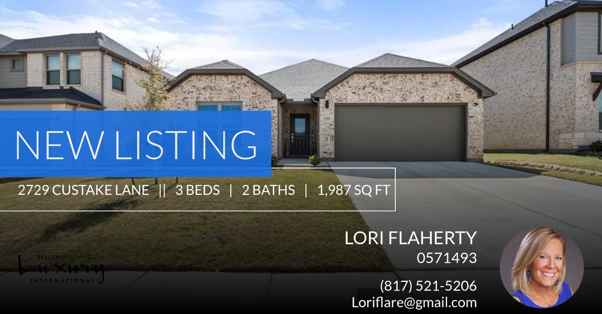loriflaherty3's tweet photo. 🚨 New Listing 🚨 Come Take a look at my great new listing that just hit the market! Reach out here or at (817) 521-5206 for more information!!

Lori Flaherty
Real Estate Professional
Keller Williams
817-521-5206 https://t.co/ktSyXk0LkL https://t.co/haEkwRcKp6