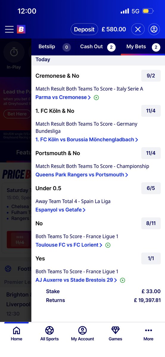 Beat Various Bookies tweet media