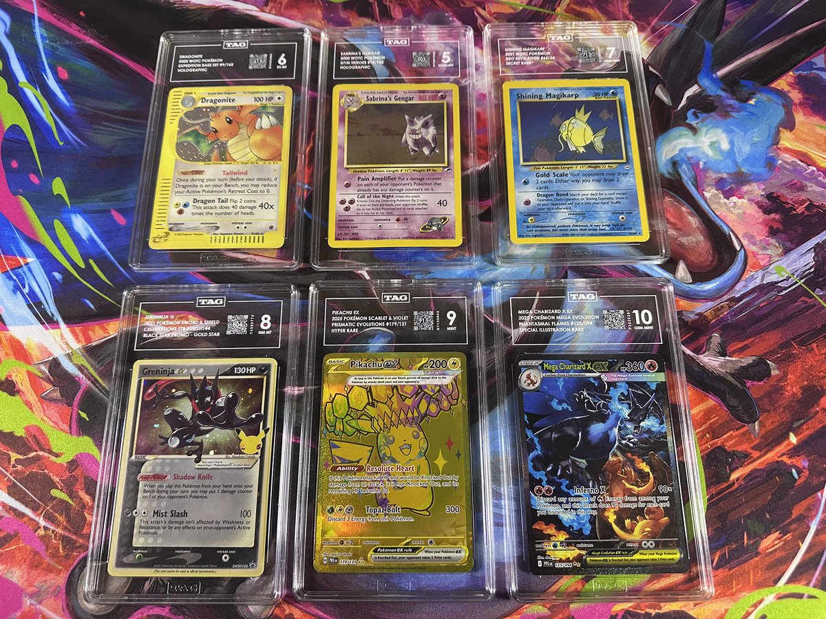 RedCapCollector's tweet photo. Finally got my @TAGgrading submission back (my first card submission ever!) shoutout to @PokeTeeJay for the code 🤙🏼 https://t.co/WBdHDUAkst