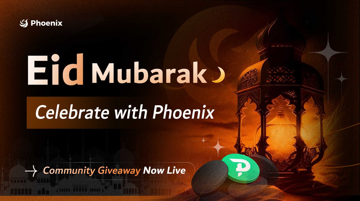 🌙 Eid Mubarak from the entire Phoenix Finance family! 🕌✨

To celebrate this blessed occasion, we’re spreading some extra joy:

'5 lucky winners' will each receive 10 $PUSD!

How to enter 👇

1️⃣ Follow <a href="/Phnx_fi/">Phoenix Finance</a>   
2️⃣ Like &amp; Retweet this post  
3️⃣ Comment your Eid blessings /