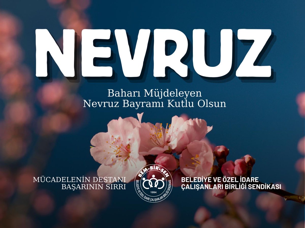 Baharın ilk günü Nevruz’un,
bütün dünyada barışın yeni başlangıcı olmasını diliyoruz.

Kültürel mirasımızın önemli bir parçası olan bu özel günde,
kardeşlik ve dayanışmanın güçlenmesi temennisiyle…

#Nevruz