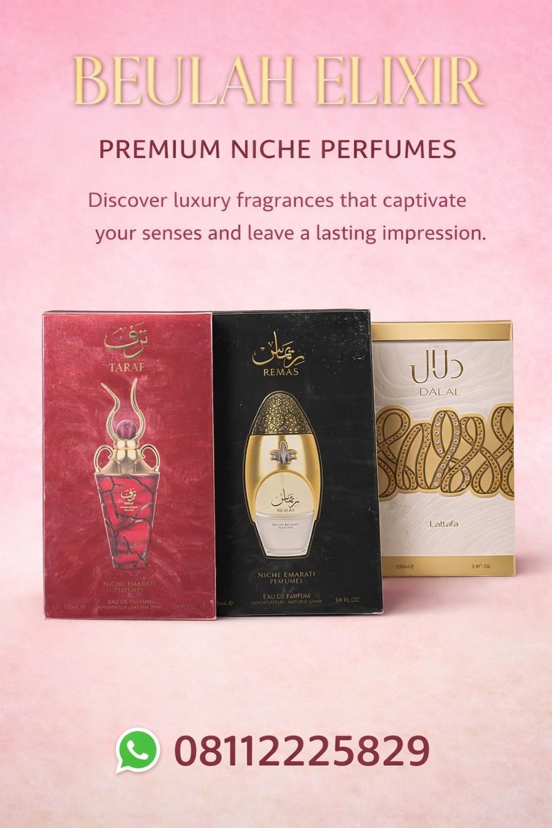 petersbeulah2's tweet image. Your presence should be unforgettable. ✨
Welcome to Beulah Elixir — where every scent tells a story.

Luxury in a bottle. Confidence in every spray.
📲 Order now: 08112225829

#BeulahElixir #LuxuryScent #PerfumeLovers