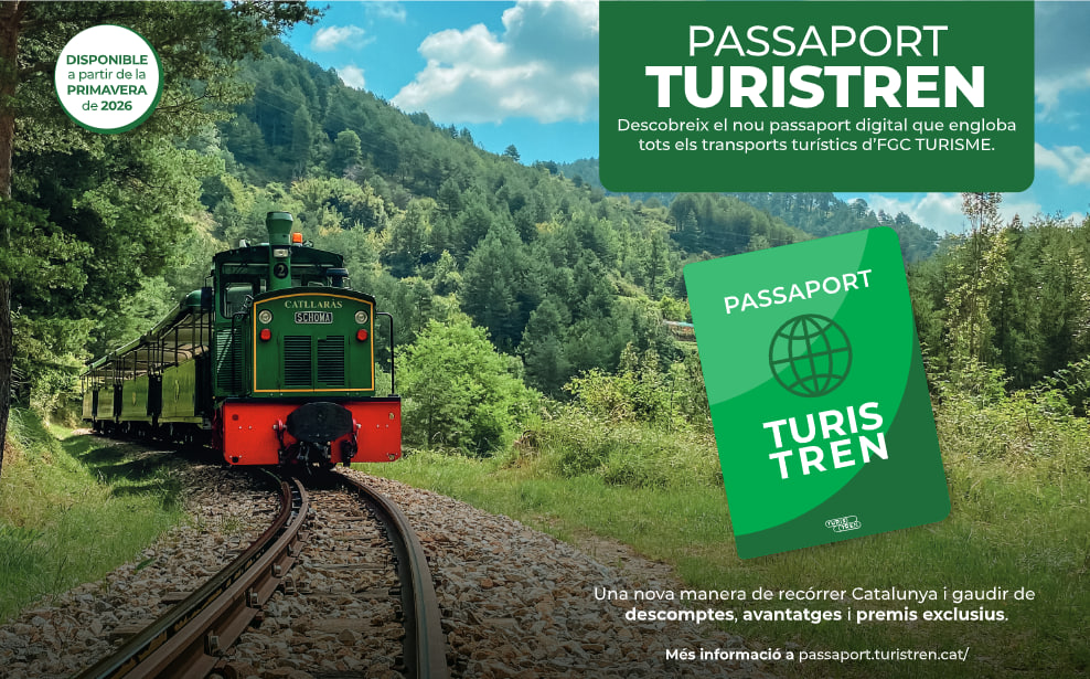 🚂 <a href="/FGC/">FGC</a> presenta el Passaport Turistren, un nou suport digital per viatjar a Montserrat, Núria, el Tren dels Llacs i el Tren del Ciment amb descomptes.

🏔 Estarà disponible a partir d'abril per descobrir el patrimoni natural i ferroviari de Catalunya.

gen.cat/4bHjL9x