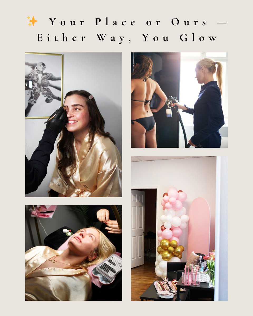 event_lmc's tweet photo. Your girls night just got a serious upgrade. LMC Event Planning + The Tan Shack bring the full glow experience to you — or host us at our place. Spray tans, mocktails, light bites, styled décor, photo backdrop, and take-home favors. Makeup, lashes, and waxing available too. https://t.co/62nPrMCXZq