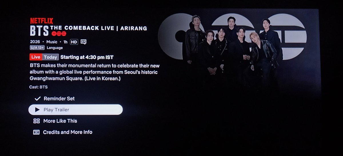 CocoStark17's tweet photo. @bts_bighit @netflix Thank You Thank You 💜 https://t.co/OeNl69UA5X
