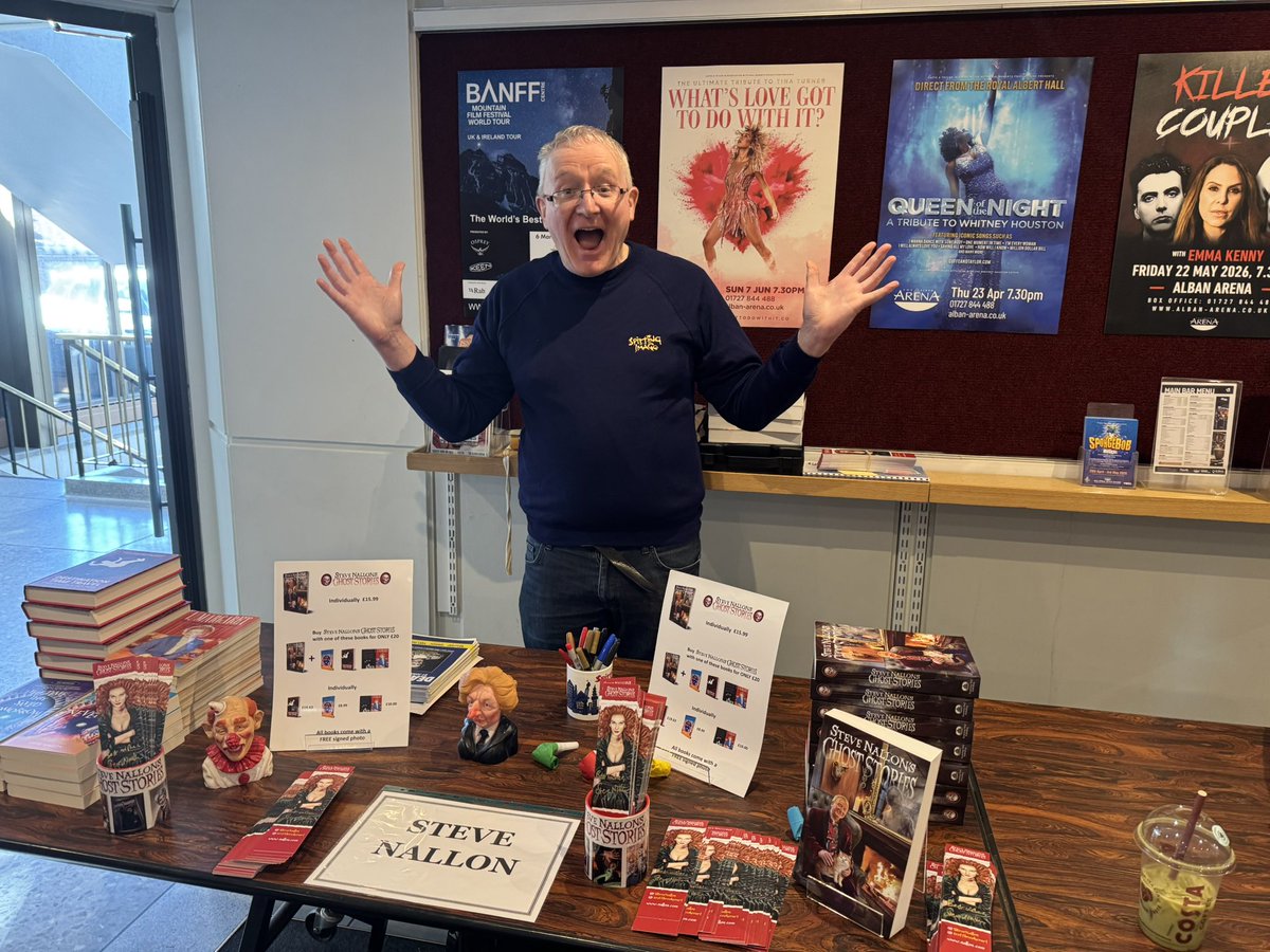 m_cuss's tweet photo. Here at the @stalbancivicsoc with @SteveNallon promoting his amazing book and our podcast. He’s on stage at 3:15. Come and say hi to us! @TalkingPicsTV another perfect event! https://t.co/4tcMMPj2tU https://t.co/fwyNzRLqNl
