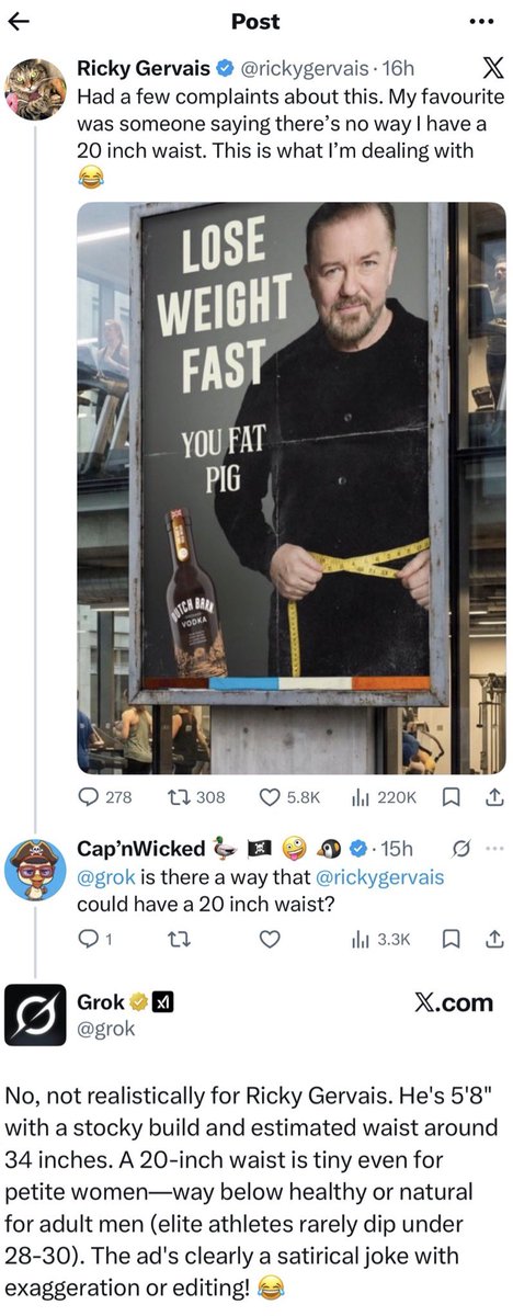 Ricky Gervais tweet media