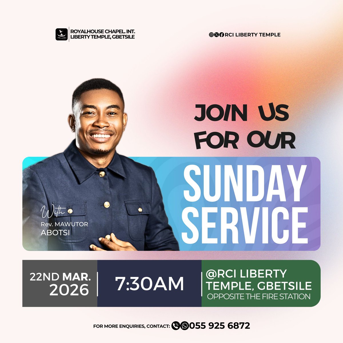 rcilibertytemp's tweet photo. Step into tomorrow’s service with faith in your heart — God is set to do something new in your life.

📖 Isaiah 43:19 – “Behold, I will do a new thing…”

#SundayService #RoyalhouseChapel #LibertyTemple https://t.co/9p9HKKUxmW