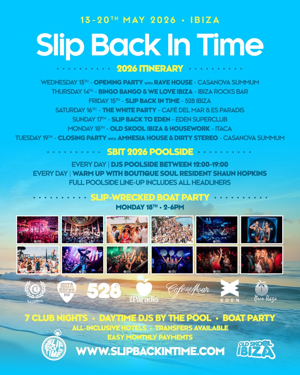 Slip Back In Time ๐ Old Skool Ibiza tweet media
