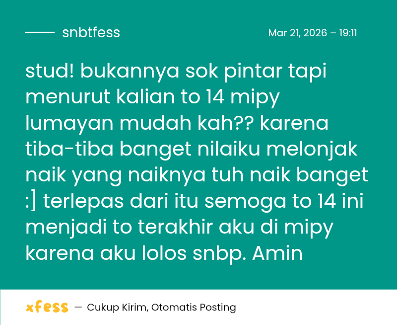 SNBTFESS || SNBP - UTBK tweet media