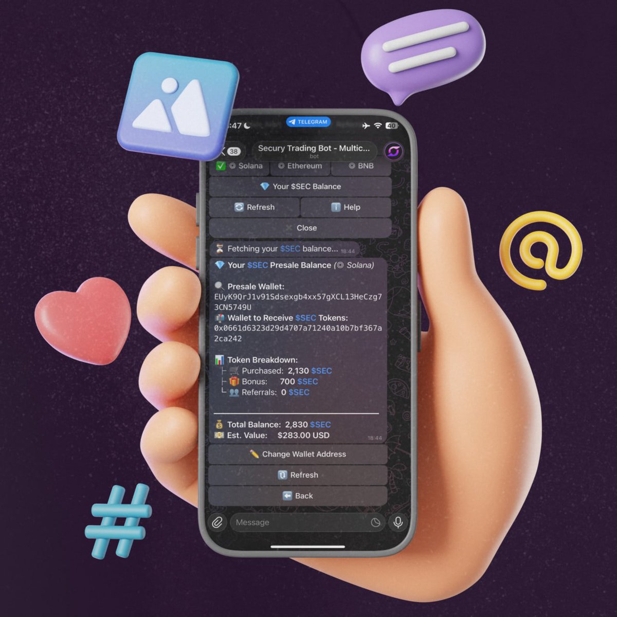 Secury Wallet tweet media