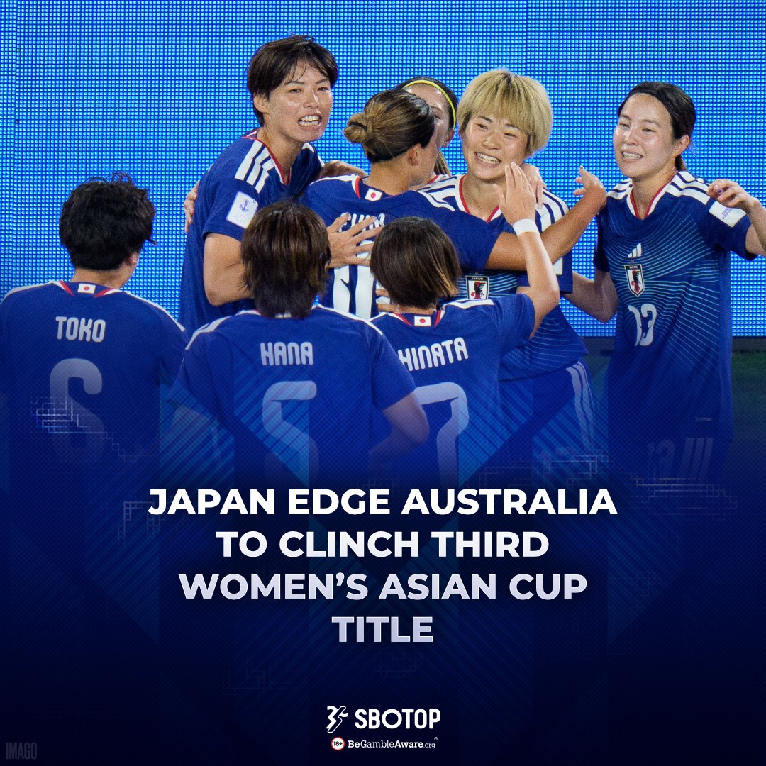 sbotopofcl's tweet photo. Japan๐ฏ๐ต beat Australia๐ฆ๐บ 1-0 to win their third Womenโs Asian Cup title, with Maika Hamanoโs early strike sealing victory as the hosts missed several chances and suffered a third consecutive final defeat.
#WACFinal #WAC2026 #JPNvAUS https://t.co/Yk1kLUXyw2