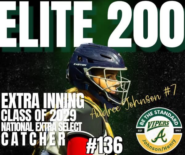 VipersJ_H2011's tweet photo. Congratulations Class of 2029 @AddySkipper and @audree_johnson7 on the recognition from @ExtraInningSB. Congratulations ladies! Way to put in the work! https://t.co/k6ioiCriSi