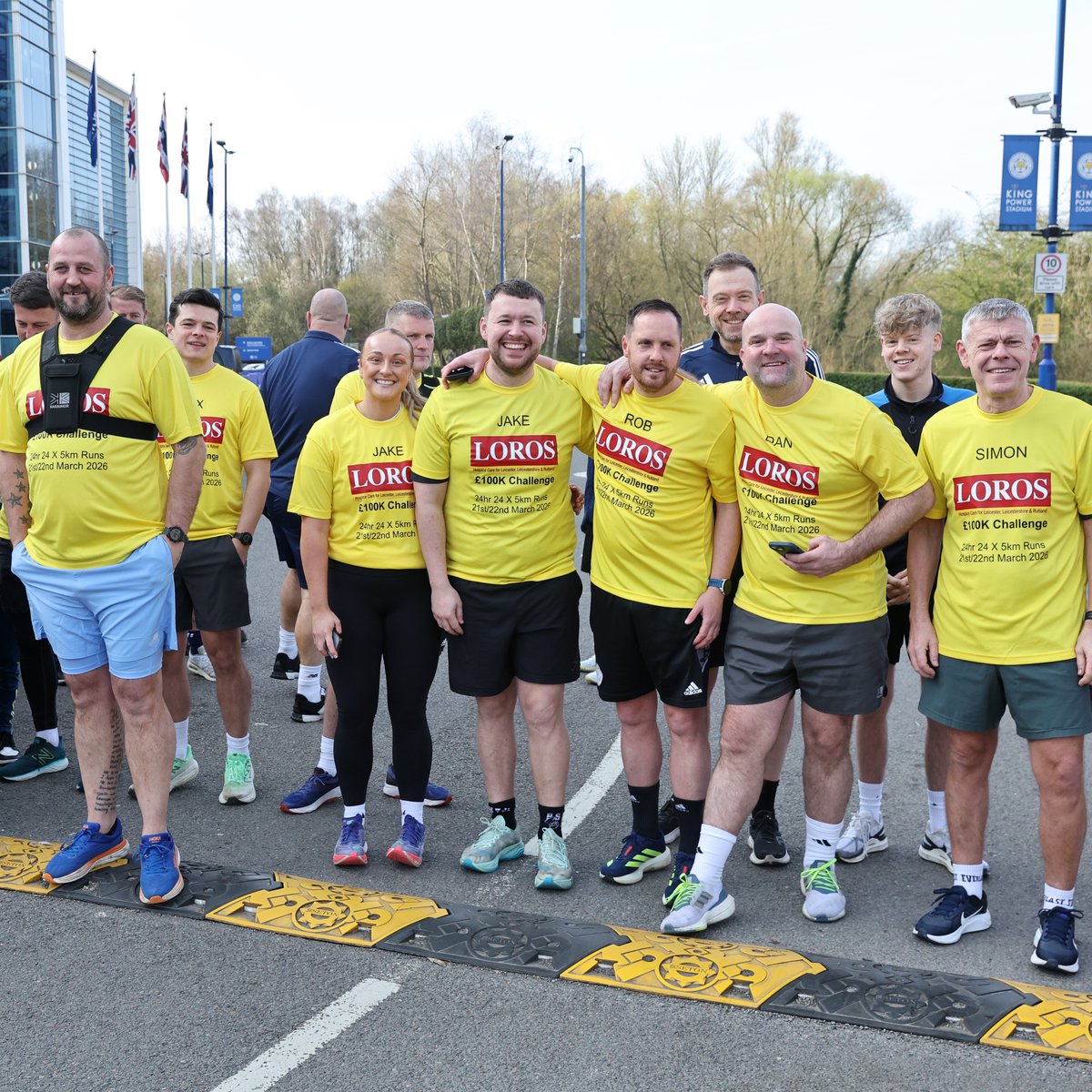 LCFC's tweet photo. Rob Owen, our Kit Co-Ordinator, has set off on an incredible 24 x 5km challenge for LOROS 🏃

He’s running 5km every hour around King Power Stadium 👏