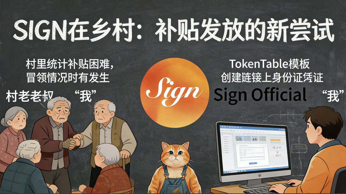 mayihong's tweet photo. 我用@Sign 给老家村委会做了个“数字户口本”

上个月回老家，村长老叔诉苦：上头发补贴，得挨家挨户统计，老人常找不到身份证。隔壁村有人冒领五保户补贴，查了大半年才追回来。

我说：叔，我帮你搞个“数字户口本”。

我用SIGN搭了个轻量系统。用TokenTable模板，给每户人家创建链上身份凭证——户主、家庭成员、土地亩数、补贴资格，全部做成attestation。村干部签发，村民自己保管，申领时扫码验证。

测试那天，老叔扫了一下，屏幕跳出“张三，低保户，可领取”。他愣住��“比派出所还快？”

但问题来了。李大爷问：“手机掉了咋整？”我说私钥得自己保管。他直接懵了：“啥是私钥？”

这就是SIGN的矛盾——技术能解决冒领、重复认证，但它默认用户都是“能管好私钥的人”。对Web3玩家没问题，但对村里老人，这是过不去的坎。

后来我折中：村委留一份离线备份，用多签钱包托管。老人手机丢了，拿身份证到村委现场验证后重置。虽然违背了“完全去中心化”，但至少李大爷不怕“在数字世界消失”了。

村长老叔逢人就讲：“咱村是第一个用区块链发补贴的。”村里人听不懂，但都知道“扫码领钱，不怕被冒领”。

这大概就是 $SIGN 的价值——让信任变得更简单。至于私钥那事儿，等他们解决了，我再来给李大爷升级。
#Sign地缘政治基建 #SignDigitalSovereignInfra