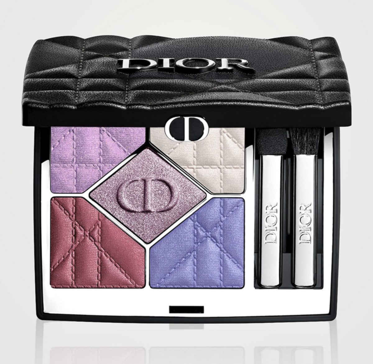 Dior is adding a little glam to spring looks with this new limited edition Diorshow 5 Couleurs Eyeshadow in shade "lilac ulle". It features a soft blue, pink, lilac purple &amp; brown each illuminated by an ultra-glittery center.
