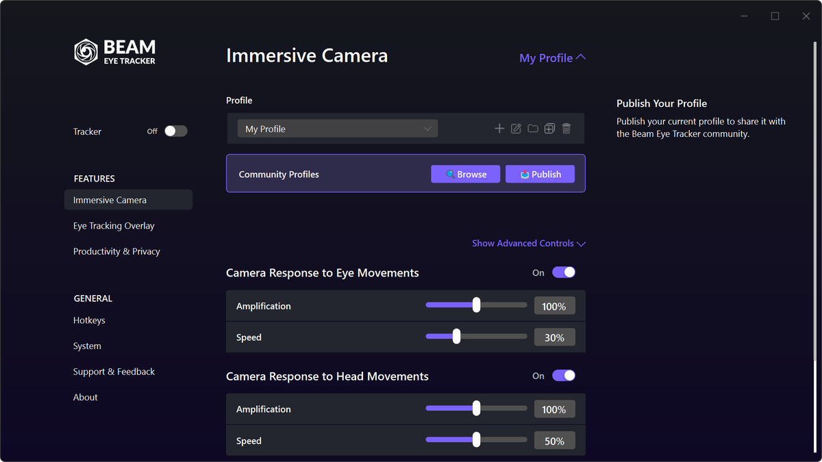 Beam Eye Tracker tweet media