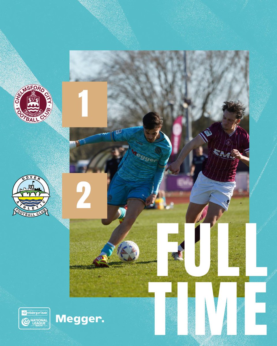 DoverAthletic's tweet photo. ⏱️ 𝗙𝗧 | Chelmsford City 1-2 Dover Athletic

A HUGE WIN IN ESSEX! 👊

We’re away again on Tuesday with a midweek trip to Enfield Town.

#DAFC | ⚪⚫️ https://t.co/tywWeGiqgK