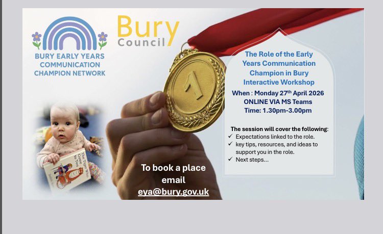 Bury Early Years Communication Champion Network tweet media