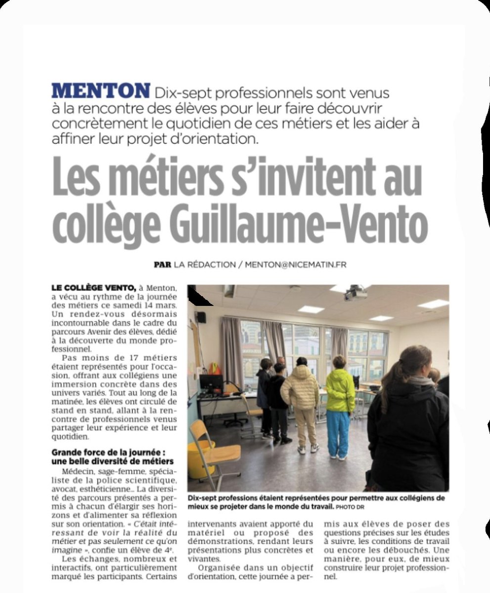 CollegeVento's tweet photo. @AcademieNice @OnisepNice @Onisep @villedementon https://t.co/ZhwsP7ygTF