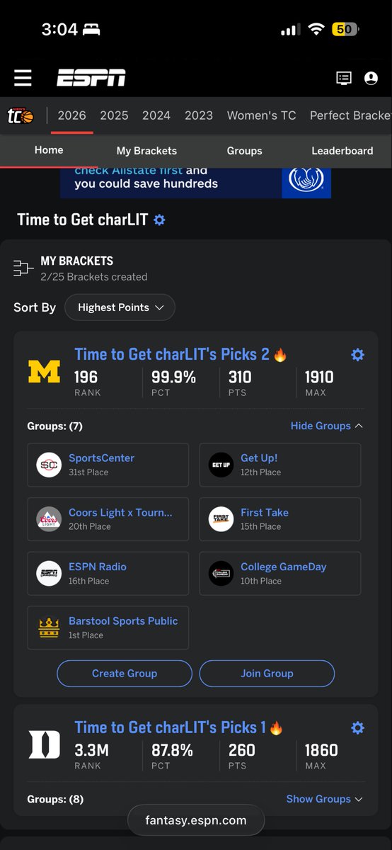 _charLIIT_'s tweet photo. So I’m in a 🥒 and I can’t bet in my state, but also know nothing about #MarchMadness so likely wouldn’t have anyway. Here I am with a 99.9% correct bracket and unclear if I can win $. @espn @MarchMadnessMBB @stoolpresidente @DraftKings help a clueless girl out. 

#barstool https://t.co/cfPdprQBir