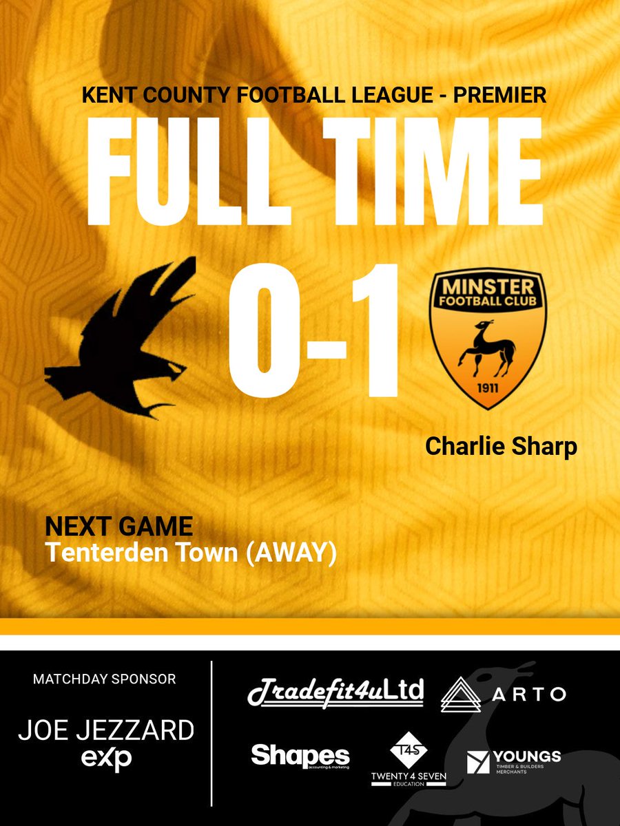 MinsterFC1911's tweet photo. BIG 3 POINTS AWAY⚽️

A huge win away from home saw us victorious over @Falconwood_FC with a single goal from Charlie Sharp assisted by Jake Munday. 

Massive effort from the lads — great win! 💪

#mcmxi #iloveminster https://t.co/f2HtsySydd
