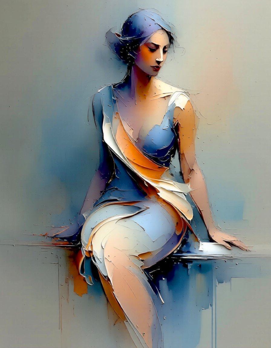 andy_corah's tweet image. The posture says waiting, but the paint whispers choosing, layer by honest layer. 🪞 #QuietStrength