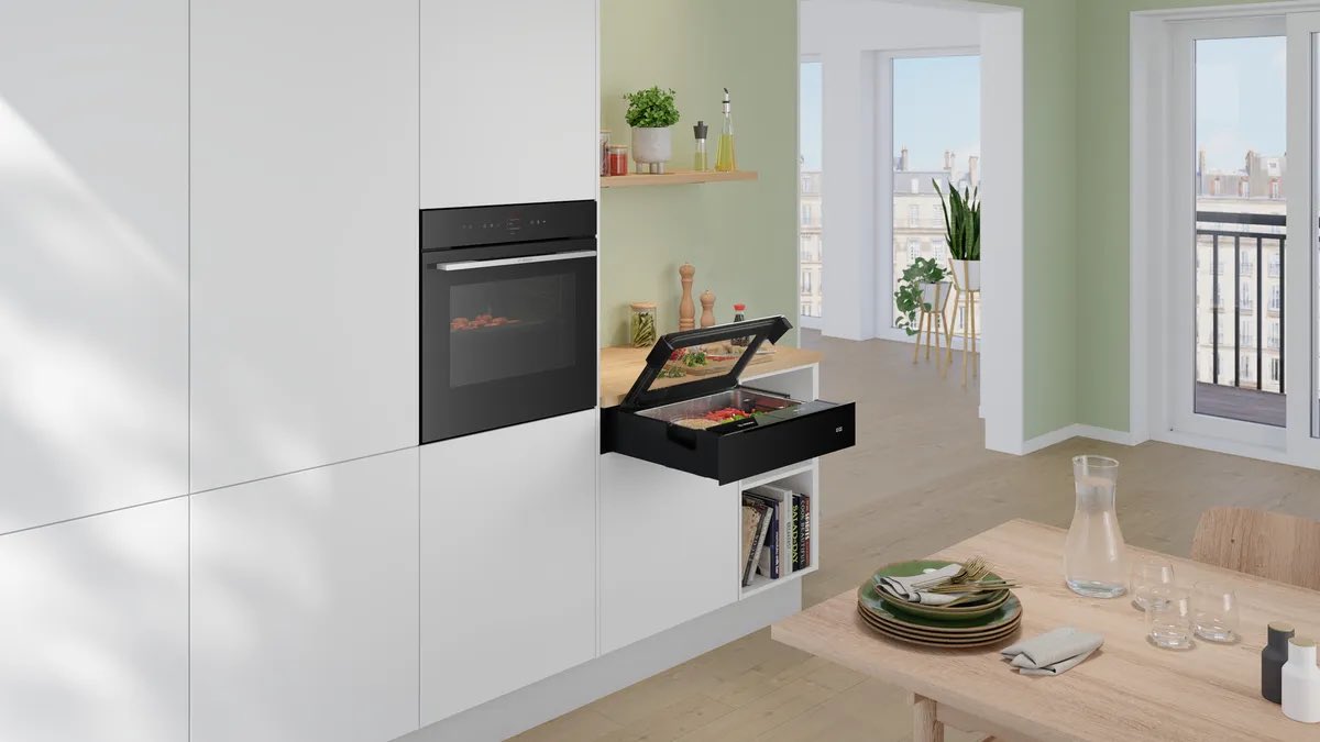 DochowBerlin's tweet photo. Eine Schublade – unendliche Möglichkeiten ✨
Bosch Serie 8 Dampf-Schublade ist das Multitool für deine Küche.
✅ Dämpfen &amp; Aufwärmen
✅ Teig gehen lassen
✅ Auftauen &amp; Desinfizieren
✅ Kinderleichte Reinigung
Erweitere deine Küche in nur einer Nische! https://t.co/alkrwQ5nsf