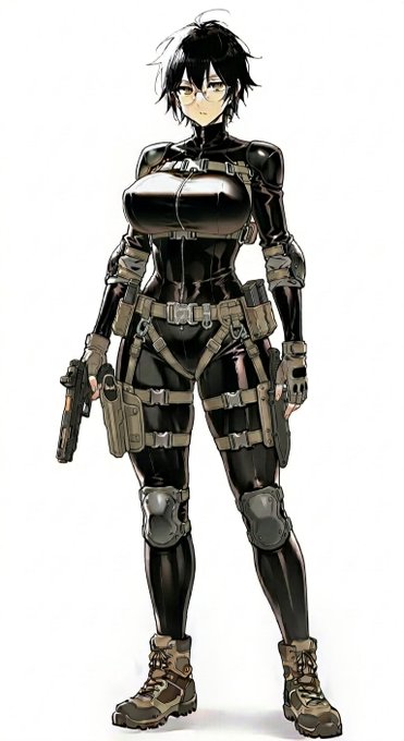 オリキャラちゃんを考えました
ヒットマンちゃん 得物はグロック34カスタム やっぱこのピチスーにベルトですよね 