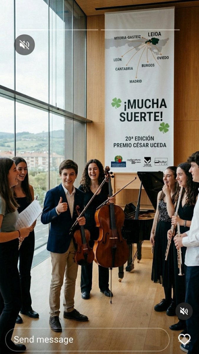 premiocesaruced's tweet photo. Tantos lugares, un mismo idioma: la música. 🎺🎹 León, Oviedo, Madrid, Bizkaia... ¡Toda España suena hoy en Leioa en el Premio César Uceda! #premiocesaruceda @kulturleioa @leioaudala https://t.co/PFmQa69LRn