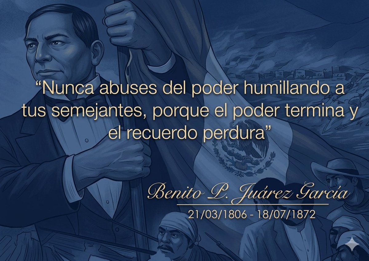 Ibisdm's tweet photo. Hoy, en su natalicio, comparto un pensamiento que sigue marcando el rumbo de nuestra vida pública, del Benemérito de las Américas, Benito Juárez. 👇🏼 https://t.co/sB9OqrAgu1