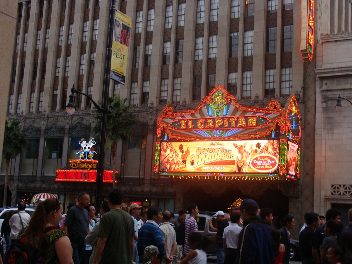 vicmelean's tweet photo. 17 years ago I bullied my family into taking me to Disneyland for Miley’s Sweet 16. I remember walking down Hollywood blvd and being amazed by El Capitan Theatre. The fact that I get to be there on Monday for the premiere of HM20 is such a full circle moment, I am SO FKN EXCITED. https://t.co/xxzyI0SD79