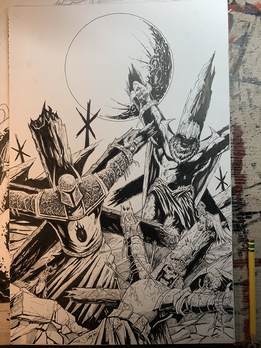 Keircc1's tweet image. Spring cleaning time. I have some old art work needing a new home. DM me if you’re interested. #comicart #comicbook #artwork