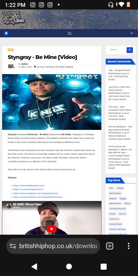 radio_exposure's tweet photo. Go check out New 🔥🔥🔥🔥 @StyngrayChosen Be Mine (Official Video) @britishhiphop  https://t.co/1GL8rDhlA8 Out Now #Viral #Hot #Promo #Marketing https://t.co/giIU725ZsI