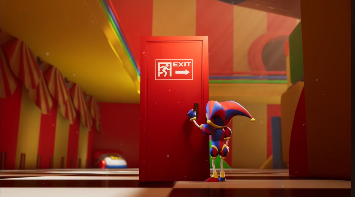 callumpoe's tweet photo. TADC ep 8 spoilers!
/
/
/
/
/
/
/
So the exit doors were Pomni’s own creation the entire time? Her conscious was freaking out repeatedly making a hopeless way to leave that’s really fun https://t.co/tk9eknkCYB