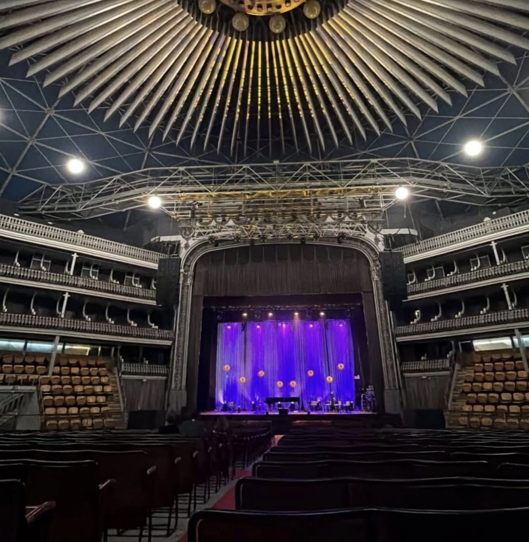 The stage for An Evening With Laufey is ready in Lisbon 🇵🇹✨️