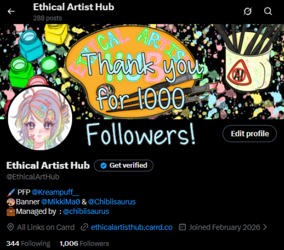 Ethical Artist Hub tweet media
